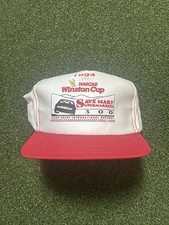 Vintage NASCAR Winston Cup Series Snapback Hat White/Red 90s Racing Cap Retro