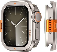 Metal Bumper Case for Apple Watch Series 9/8/7 45mm Rugged Shockproof Protector