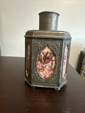 19th C. Chinese YAN YONGLI Dian Tong Tea Caddy. Very Rare Paintings See Photos