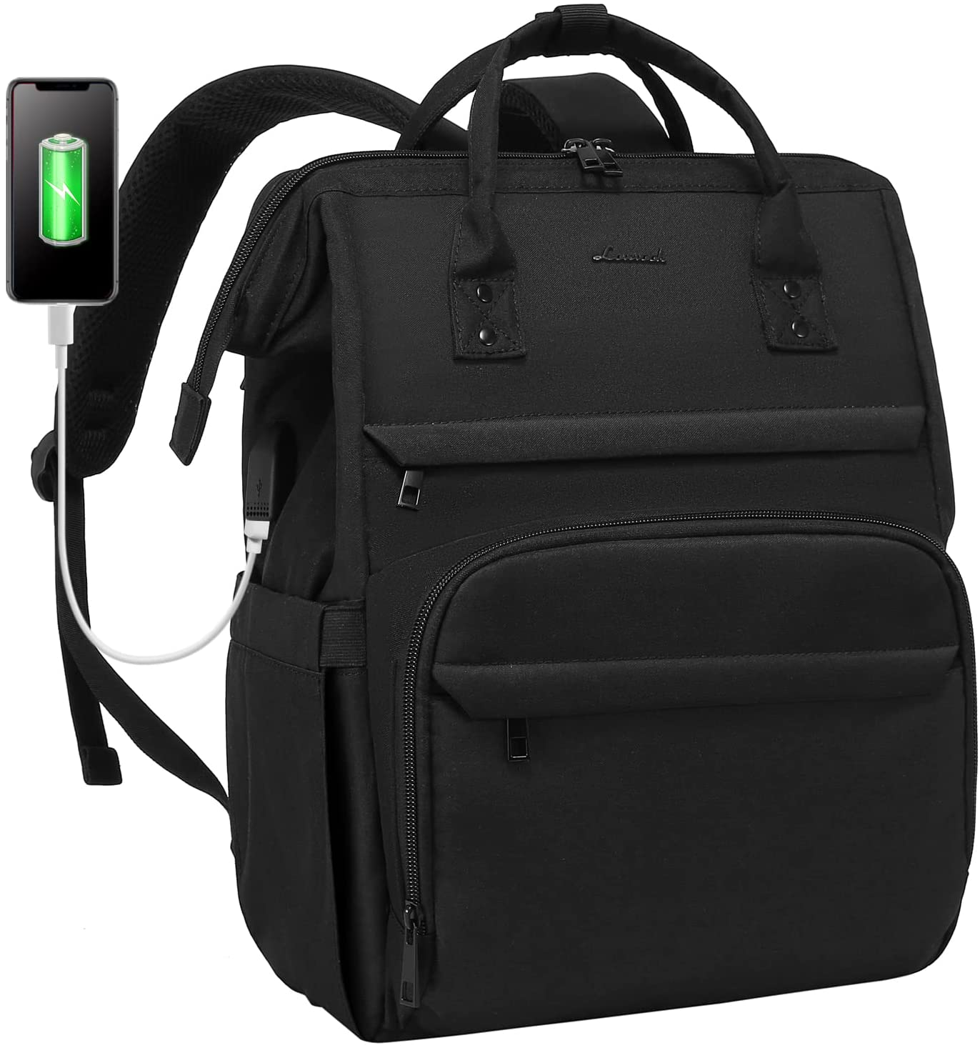 Stylish 15.6 Inch Laptop Backpack for Women - Perfect for Travel College Nurse Teacher Doctor  -image