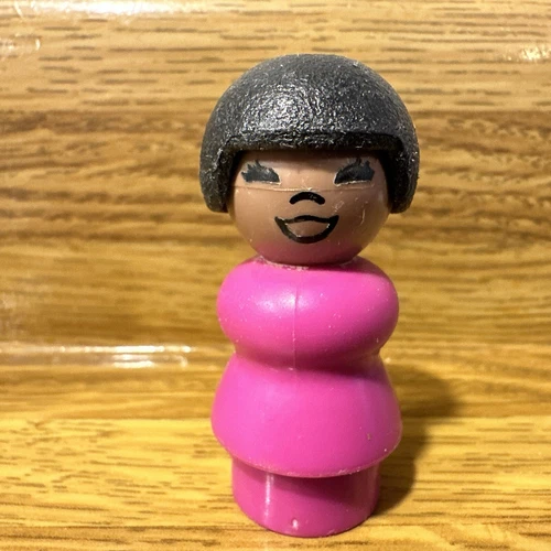 1976 Fisher Price Little People Sesame Street Muppets Susan Figure Toy 1970s Vtg