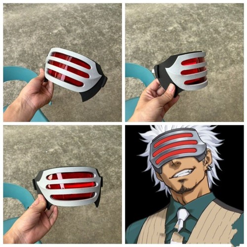 Ace Attorney Cosplay Souryuu Kaminogi Godot Visual Mask Goggles Prop Anime New
