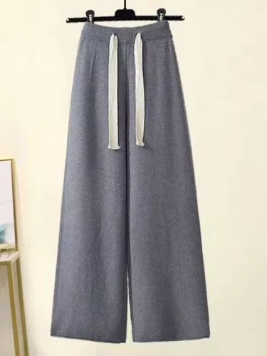 Conjunto de dos piezas de chándal para mujer suéter tops conjuntos pantalón traje tejido para mujer - Imagen 28 de 35