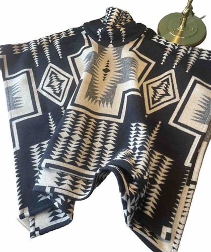 PENDLETON Harding wool poncho Portland Collection one size Penobscot Rare