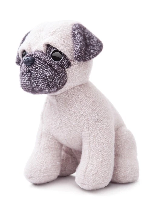 Plüschtier Hund Mops Schmustier Stofftier Plüsch Fabbies Welpe Schlenker pug - Bild 2 von 2