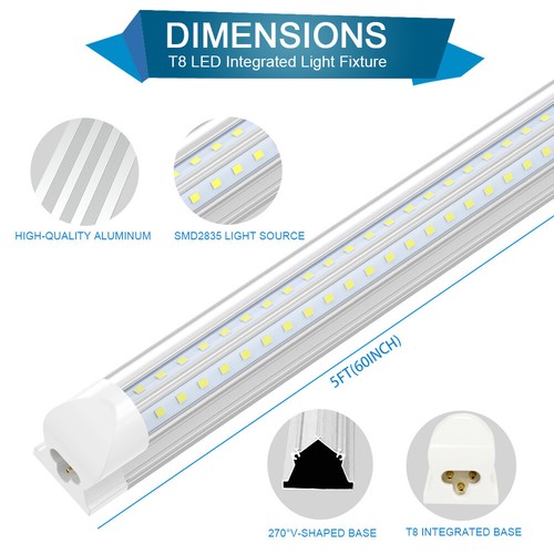 14~120W 2FT~8FT T8 4FT LED Tube Light Bulb 8FT LED Shop Light Fixture 5000~6500K - Picture 4 of 16