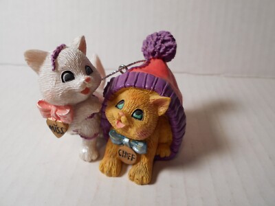 AGC, LLC Cat Christmas Ornament Kittens Playing Stocking Hat Holiday