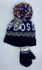 Boys Size 12M-24M The Children's Place Very Nice Winter Hat  Mittens Set Boss