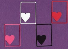 HEART frame 2 die cuts scrapbook cards