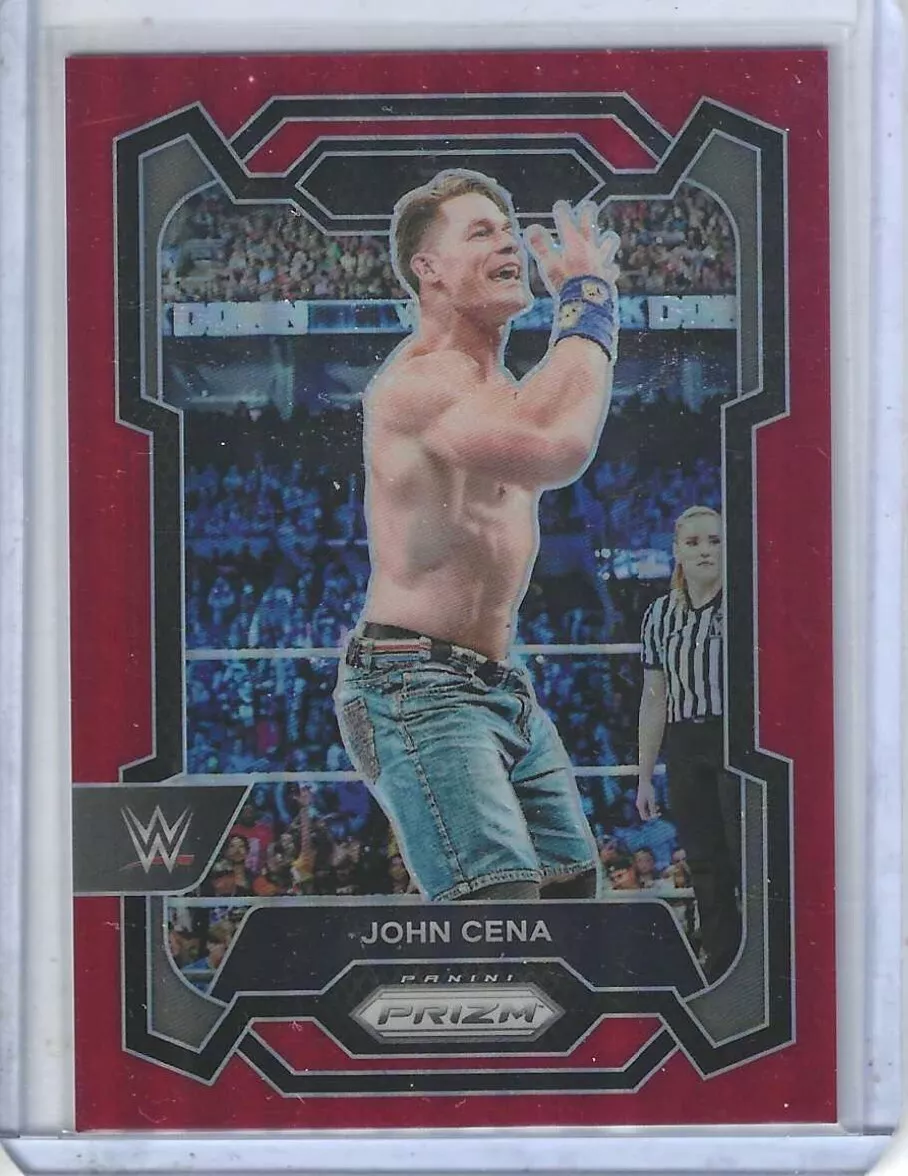 2024 Panini Prizm WWE John Cena Red Prizm /299 #156
