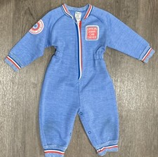 VTG Baby Togs Boys One Piece Car Racing Outfit Blue Infant 18 Months