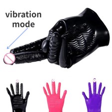 Vibrating Hand Finger Glove Condom Improve Pleasure Tool Massage Sleeve