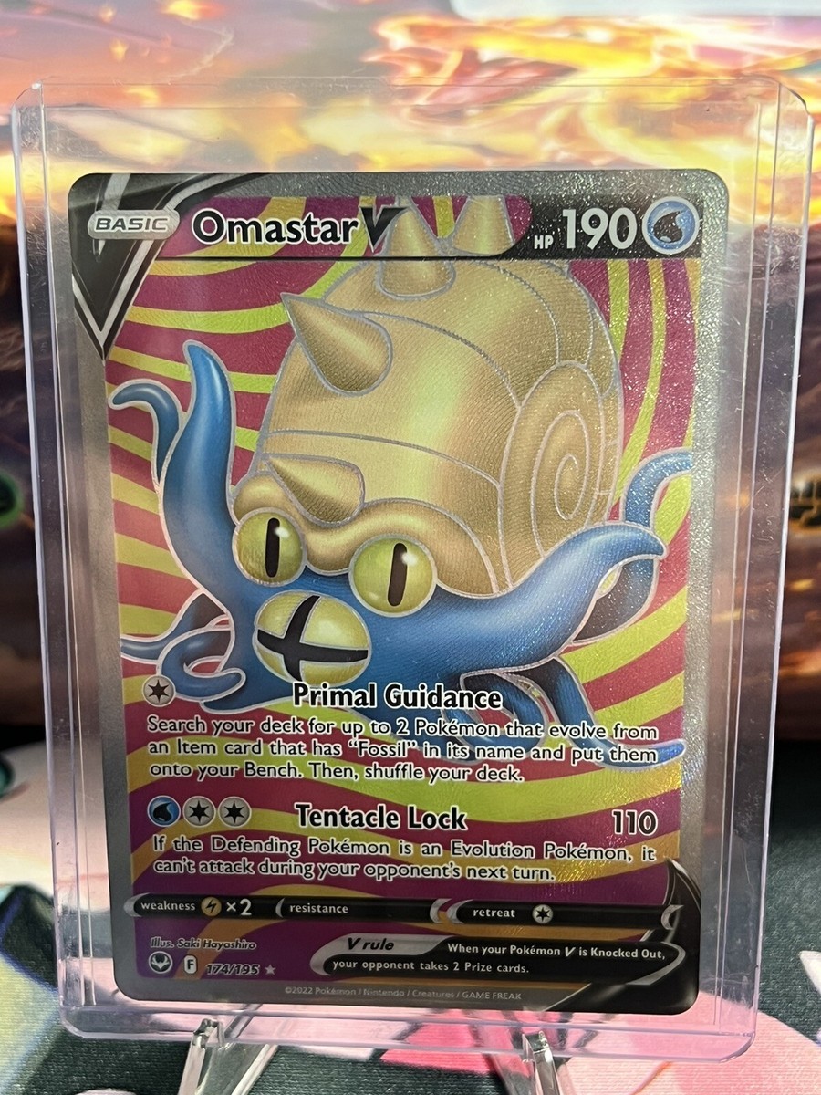 Pokémon TCG Omastar V (Full Art) Silver Tempest 174/195 Holo Ultra