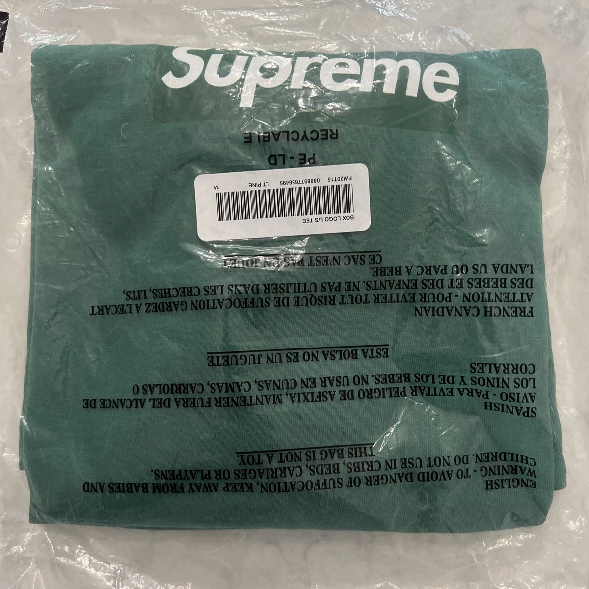 Supreme Box Logo L/S Long Sleeve Tee Size M Medium New Sealed Tag Ships Now