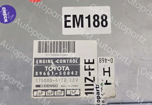 Lexus LS400 1991-1993 Engine Computer 1UZ-FE 89661-50042 ECU Oem used - Picture 2 of 15