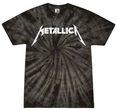 Metallica Logo Tie-Dye T-Shirt Rock Band Classic Youth and Adult Size  Cotton Tee
