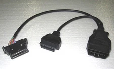 OBD2 Y Splitter Cable Universal Snap In Mounting OBDII 