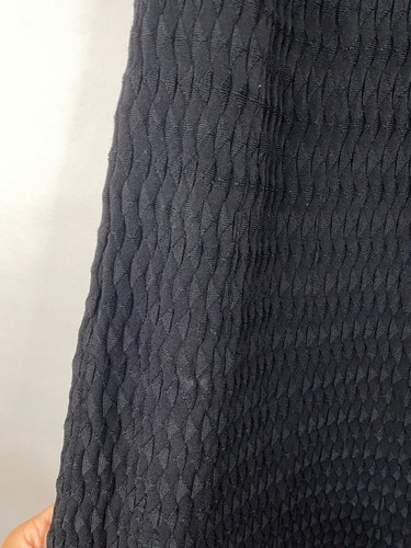 A.L.C. Women's Size XS Black Textured Knit Midi Skirt A-Line Viscose Stretch GUC - Picture 3 of 9