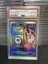 2019 Panini Contenders Optic Rj Barrett Autograph Psa 10 Silver #113 Holo Prizm