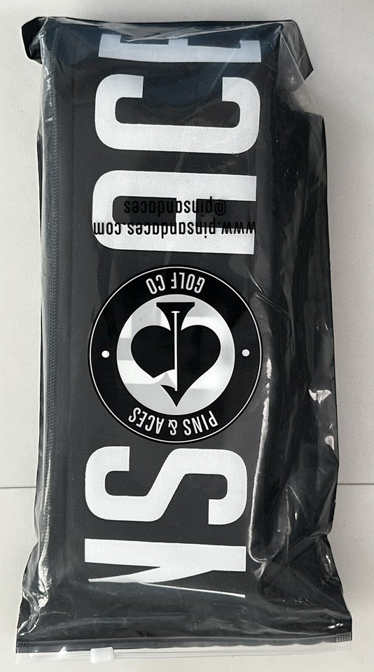 Pins and Aces Black Golf Insulated Beer Sleeve Holds 7 Standard Size