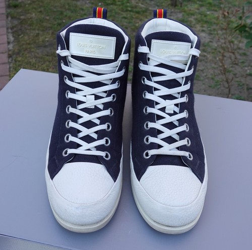 LOUIS VUITTON SHOES 42 shoe sneaker sneakers logo 8 high top navy white red - Bild 13 von 22