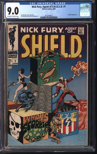 Marvel Nick Fury Agent of Shield #1 6/68 CGC 9.0 Off-White to White Pages