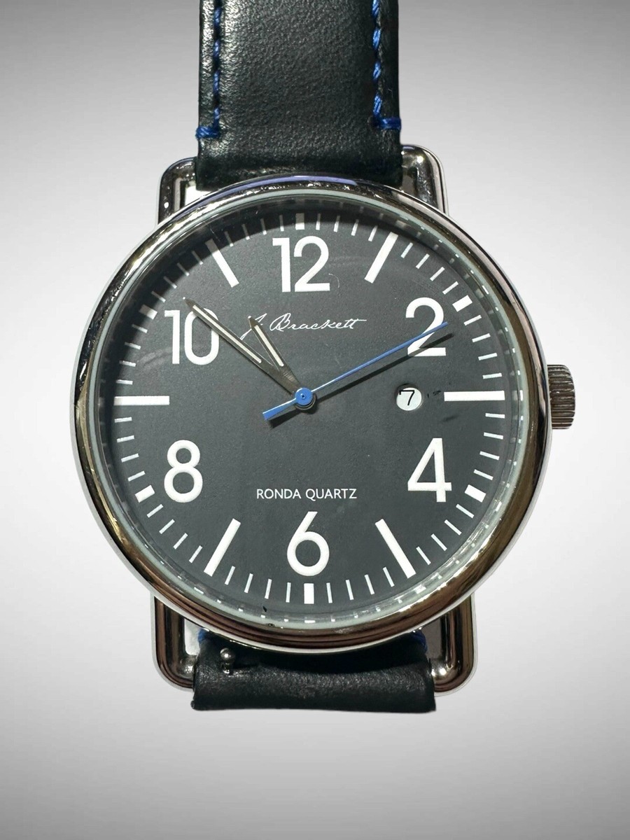 J. Brackett Camden 42 mm SS Case Gray Dial Swiss Ronda Movement 