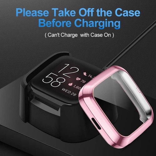 For Fitbit Versa 2 Screen Protector Full Cover Watch TPU Case Anti-drop Shell - Photo 4 sur 22