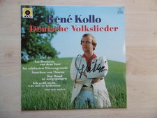 Rene Kollo Autogramm signed LP-Cover "Deutsche Volkslieder" Vinyl