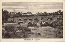 Old postcard postcard Rothenburg double bridge GERMANY (1074763)