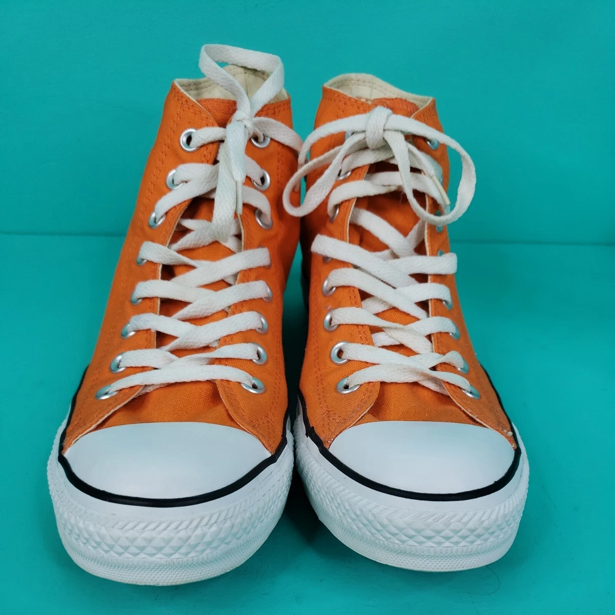 Orange converse womens store size 9