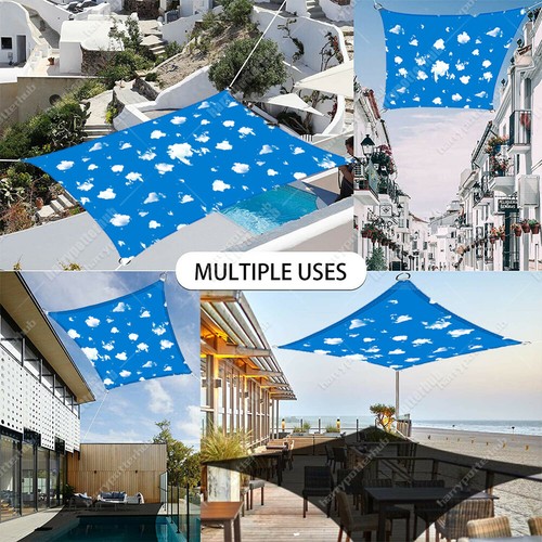 Heavy Duty Sun Shade Sail Shade Cloth 98% UV Block Triangle Square Rectangle - Picture 62 of 81