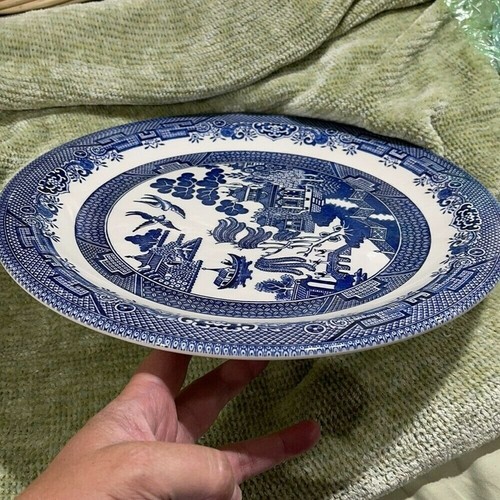 Beautiful Churchill Blue Willow Round Platter 12.75” - Picture 3 of 7