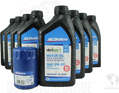 ACDelco 0W-20 10-9322 & PF63 Oil Change Kit, 2014-22 Silverado/Sierra 1500 5.3L