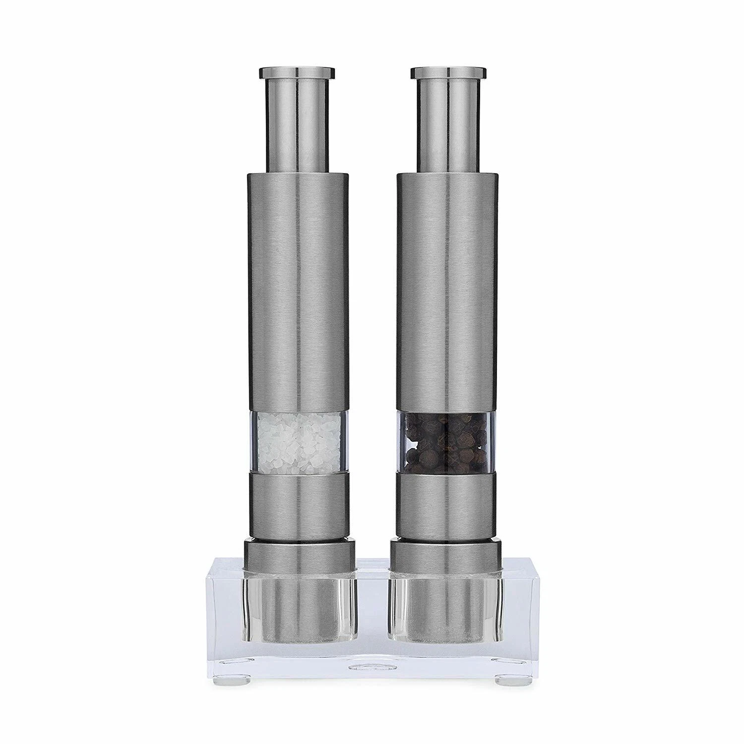 Grind Gourmet Salt and Pepper Grinder Set, Original Pump & Grind Peppermill