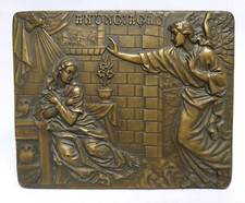 VITA DI GESÙ #1/ANNUNCIAZIONE A MARIA Medaglia in bronzo del Maestro Cabral A...