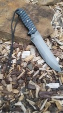 Custom Handmade 5160 Spring Steel Hunting Bowie Knife With Leather Sheath