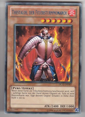 YU-GI-OH Thestalos Der Feuersturmmonarch Blau Rare DL12-DE007 PROMO! SELTEN!