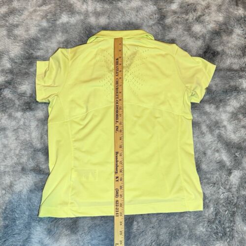 Polo donna Nike Golf Tour Performance Dri Fit 1/2 zip gialla taglia M usata in ottime condizioni - Foto 8 di 10