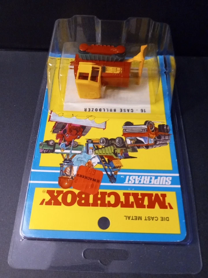 Bulldozer Matchbox Superfast #16 Estuche en Blister Pack 1971 Foto 3 de 4