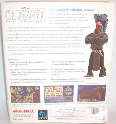 Sid Meier's COLONIZATION: CREATE A NEW NATION (PC CD-ROM