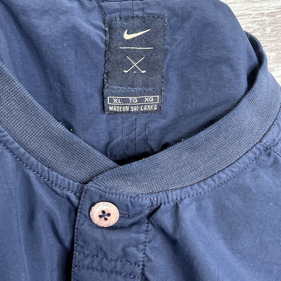 Nike Golf Pullover Windbreaker Jacket Men’s XL Blue Embroidered Logo