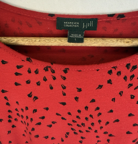 Tunica Pullover J. Jill Wearever Collezione Stampa Animalier Taglia L Elasticizzata Relaxed - Foto 8 di 12