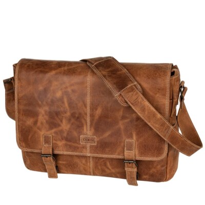 Dörr Leder Fototasche Kapstadt large Vintage cognac - 100% Rindsleder Echtleder