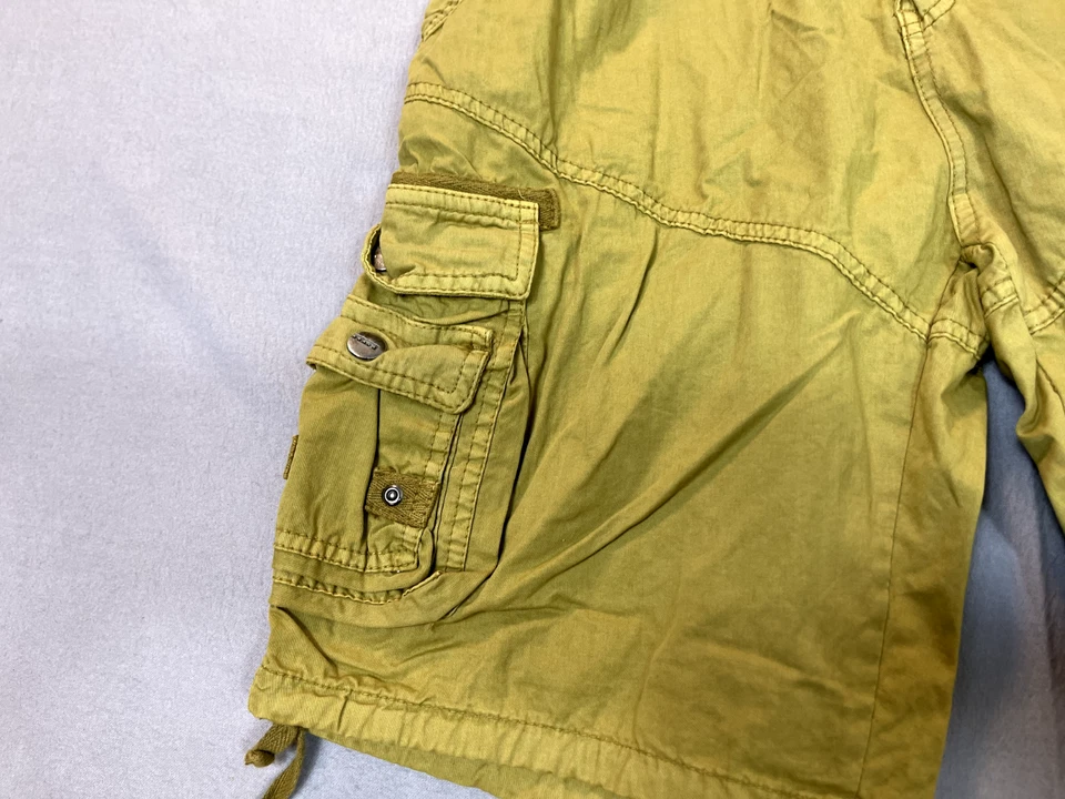 Pantalones Cortos Galaxy Cargo Hombres Talla 36 Tostado Oscuro Cinturón Y2K Táctico Suelto Foto 3 de 4