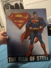 Superman The Man Of Steel DC Comics Tin Sign 12.5" x 16" Made in the USA