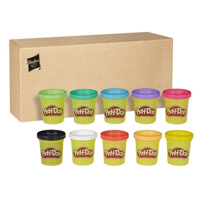 Play-Doh Rainbow Pack 10 x 56g Dosen, hochwertige Knetmasse in 8 fröhlichen