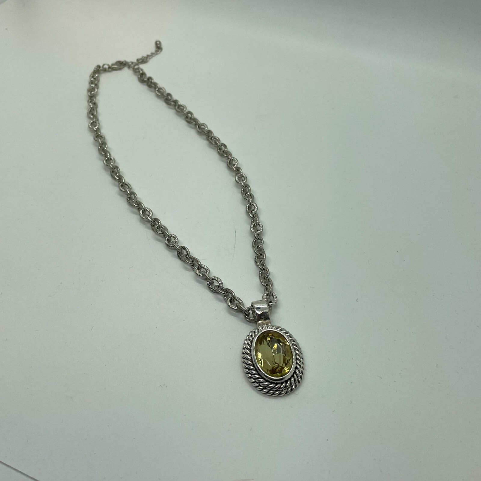 Signed RMN Silver Tone Linked Adjustable Necklace… - image 2