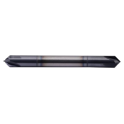 High Performance Solid Carbide End Mill Chamfer Mill - Double End - AlTiN Coa...