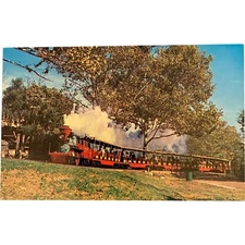 Vintage Postcard locomotive, Zoo Line Railroad, Forest Park, Saint Louis, MO